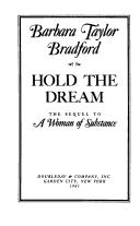Front cover of Hold the dream by Barbara Taylor Bradford