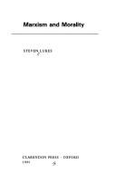 Front cover of Marxism and morality by Steven Lukes