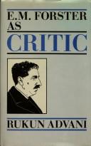 Cover of E.M. Forster as critic by Rukun Advani