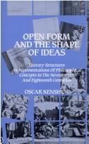 Cover of Open form and the shape of ideas by Oscar Kenshur