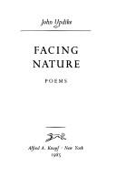 Cover of Facing nature by John Updike