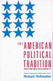 Cover of The American political tradition by Richard Hofstadter