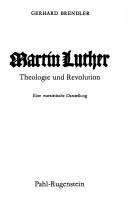 Cover of Martin Luther by Gerhard Brendler
