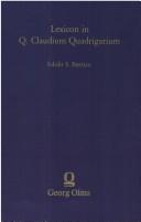 Front cover of Lexicon in Q. Claudium Quadrigarium by Sonia Bastian