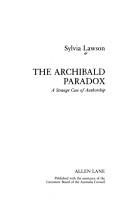 Front cover of The Archibald paradox by Sylvia Lawson