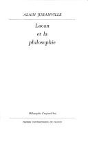 Front cover of Lacan et la philosophie by Alain Juranville