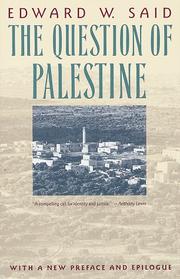 Front cover of The Question of Palestine by Edward W. Said