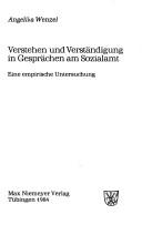 Front cover of Verstehen und Verständigung in Gesprächen am Sozialamt by Angelika Wenzel