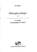 Front cover of Philosophie politique by Luc Ferry