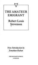 Front cover of The  amateur emigrant by Robert Louis Stevenson
