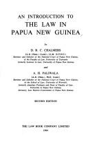 Cover of An introduction to the law in Papua New Guinea by Donald R. C. Chalmers