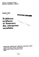 Cover of Problèmes juridiques et financiers des entreprises socialistes by Natalia Gajl