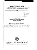Front cover of Bildungsprobleme Afrikas zwischen Kolonialismus und Emanzipation by Christel Adick