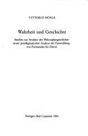 Front cover of Wahrheit und Geschichte by Vittorio Hösle