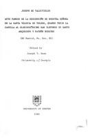Cover of Auto famoso de la Descensión de Nuestra Senõra en la santa yglesia de Toledo, quando trujo la casulla al gloriossíssimo San Ilefonso su santo arçobispo y patrón nuestro by José de Valdivielso