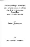 Cover of Untersuchungen zur Form und dramatischen Technik der Aristophanischen Komödien by Bernhard Zimmermann