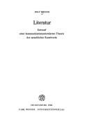 Cover of Literatur by Rolf Breuer