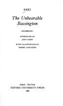 Front cover of The Unbearable Bassington by Saki