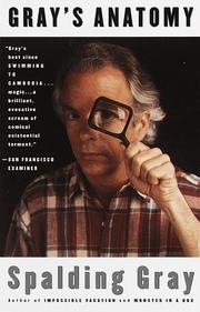 Cover of Gray's anatomy by Spalding Gray