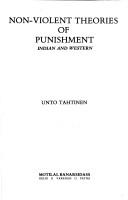 Front cover of Non-violent theories of punishment by Unto Tähtinen