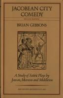Front cover of Jacobean city comedy by Brian Gibbons