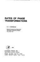 Front cover of Rates of phase transformations by R. H. Doremus