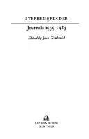 Cover of Stephen Spender by Stephen Spender