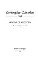 Front cover of Cristoforo Colombo by Gianni Granzotto