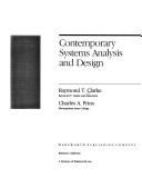 Front cover of Contemporary systems analysis and design by Clarke, Raymond T.