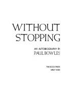 Cover of Without stopping by Paul Bowles