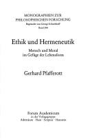 Cover of Ethik und Hermeneutik by Gerhard Pfafferott