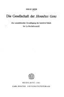 Cover of Die Gesellschaft der honnêtes gens by Oskar Roth