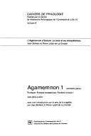 Cover of L' Agamemnon d'Eschyle by Jean Bollack