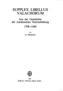 Cover of Supplex Libellus Valachorum by D. Prodan