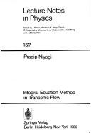 Cover of Integral equation method in transonic flow by Pradip Niyogi