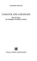Front cover of Literatur und Geschichte by Manfred Krüger