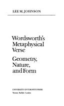 Front cover of Wordsworth's metaphysical verse by Lee M. Johnson