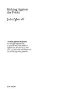Front cover of Kicking against the pricks by John Metcalf