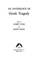 Front cover of An Anthology of Greek tragedy by Albert Spaulding Cook