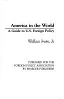 Front cover of America in the world by Wallace Irwin