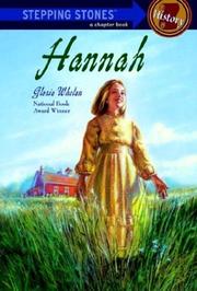 Cover of Hannah by Gloria Whelan