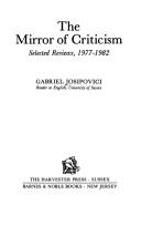 Front cover of The mirror of criticism by Gabriel Josipovici