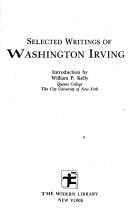 Front cover of Selected writings of Washington Irving by Washington Irving