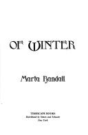 Front cover of The sword of winter by Marta Randall