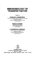 Front cover of Immunobiology of transfer factor by International Workshop on Transfer Factor (4th 1982 Given Institute of Pathobiology)