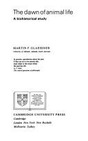 Front cover of The dawn of animal life by Martin F. Glaessner