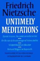Cover of Untimely Meditations by Friedrich Nietzsche
