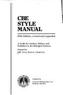 Front cover of CBE style manual by CBE Style Manual Committee.
