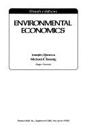 Cover of Environmental economics by Joseph J. Seneca