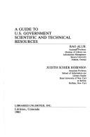 Front cover of A guide to U.S. government scientific and technical resources by Rao Aluri